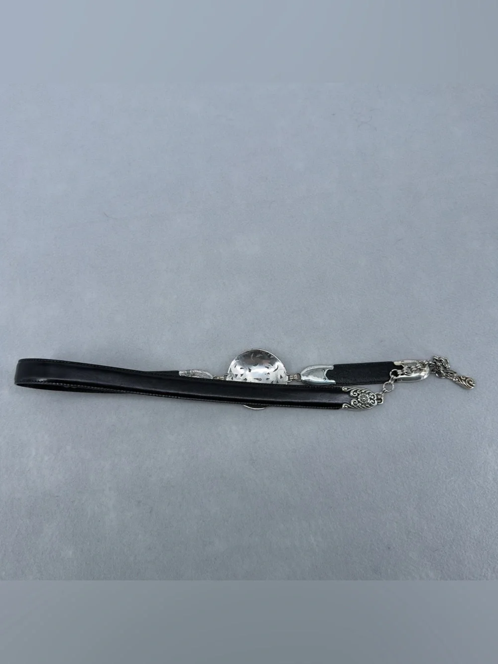 Brighton Vintage 49053 Black Leather Chain Belt